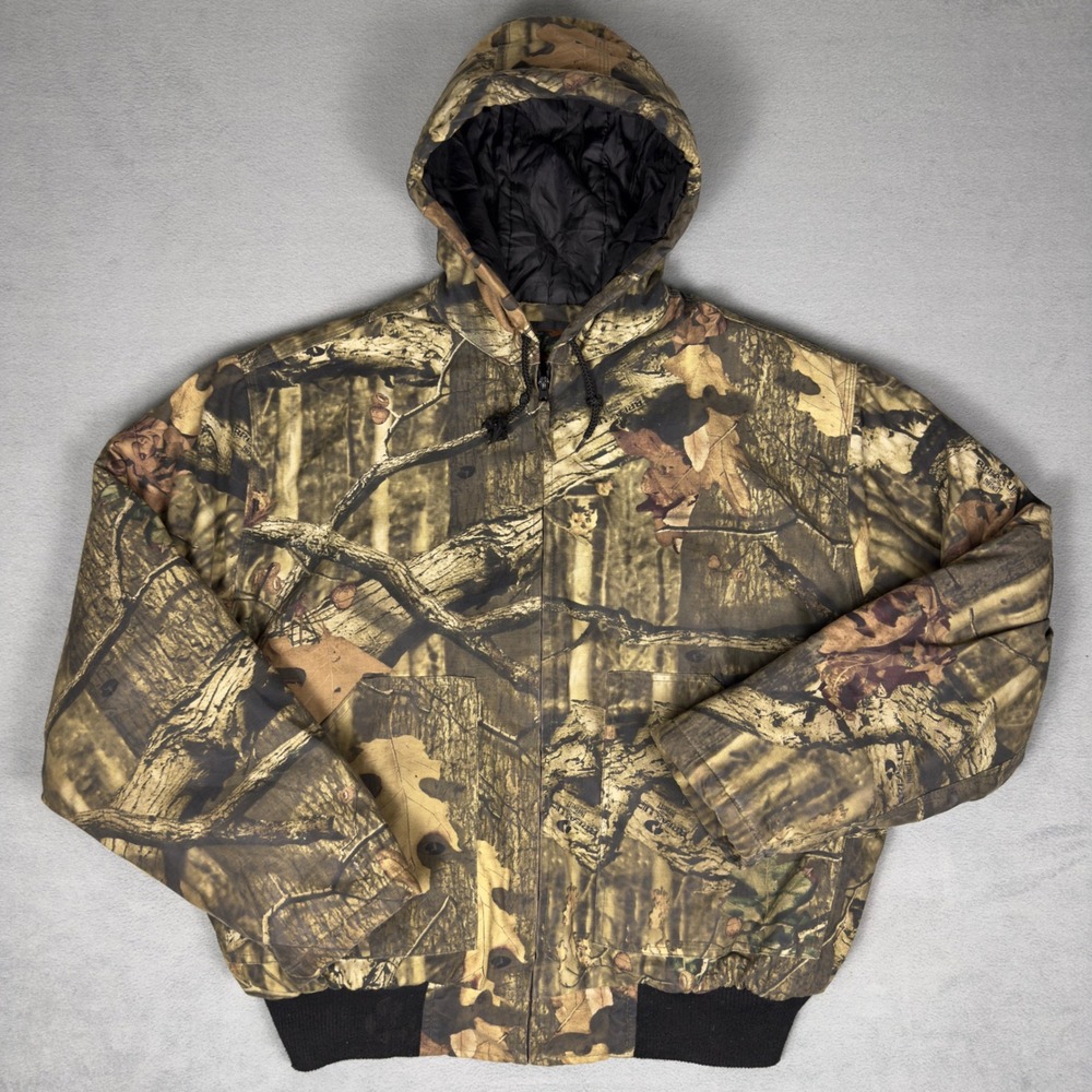 Liberty Rugged Outdoor Gear Mossy Oak Camo Hooded Insulated Bomber Jacket Mens L